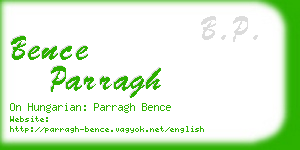 bence parragh business card